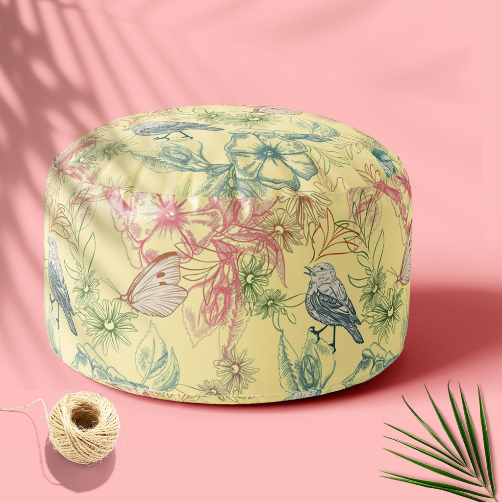 Spring Flowers D4 Footstool Footrest Puffy Pouffe Ottoman Bean Bag | Canvas Fabric-Footstools-FST_CB_BN-IC 5007251 IC 5007251, Abstract Expressionism, Abstracts, Ancient, Birds, Botanical, Decorative, Digital, Digital Art, Fashion, Floral, Flowers, Graphic, Historical, Illustrations, Medieval, Modern Art, Nature, Patterns, Retro, Scenic, Semi Abstract, Signs, Signs and Symbols, Sketches, Vintage, Wildlife, spring, d4, footstool, footrest, puffy, pouffe, ottoman, bean, bag, canvas, fabric, primavera, seamles