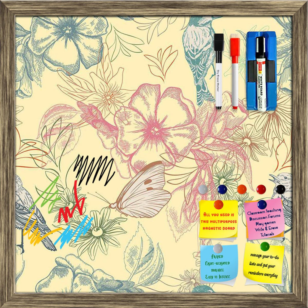 Spring Flowers Framed Magnetic Dry Erase Board | Combo with Magnet Buttons & Markers-Magnetic Boards Framed-MGB_FR-IC 5007251 IC 5007251, Abstract Expressionism, Abstracts, Ancient, Birds, Botanical, Decorative, Digital, Digital Art, Fashion, Floral, Flowers, Graphic, Historical, Illustrations, Medieval, Modern Art, Nature, Patterns, Retro, Scenic, Semi Abstract, Signs, Signs and Symbols, Sketches, Vintage, Wildlife, spring, framed, magnetic, dry, erase, board, printed, whiteboard, with, 4, magnets, 2, mark