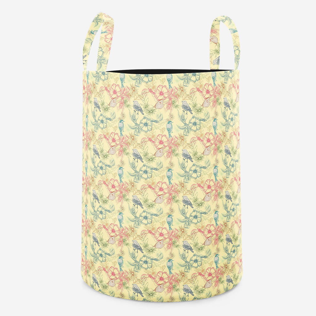 Spring Flowers Foldable Open Storage Bin | Organizer Box, Toy Basket, Shelf Box, Laundry Bag | Canvas Fabric-Storage Bins-STR_BI_RD-IC 5007251 IC 5007251, Abstract Expressionism, Abstracts, Ancient, Birds, Botanical, Decorative, Digital, Digital Art, Fashion, Floral, Flowers, Graphic, Historical, Illustrations, Medieval, Modern Art, Nature, Patterns, Retro, Scenic, Semi Abstract, Signs, Signs and Symbols, Sketches, Vintage, Wildlife, spring, foldable, open, storage, bin, organizer, box, toy, basket, shelf, 
