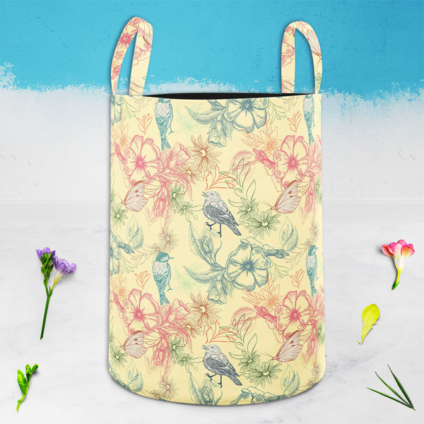 Spring Flowers D4 Foldable Open Storage Bin | Organizer Box, Toy Basket, Shelf Box, Laundry Bag | Canvas Fabric-Storage Bins-STR_BI_CB-IC 5007251 IC 5007251, Abstract Expressionism, Abstracts, Ancient, Birds, Botanical, Decorative, Digital, Digital Art, Fashion, Floral, Flowers, Graphic, Historical, Illustrations, Medieval, Modern Art, Nature, Patterns, Retro, Scenic, Semi Abstract, Signs, Signs and Symbols, Sketches, Vintage, Wildlife, spring, d4, foldable, open, storage, bin, organizer, box, toy, basket, 