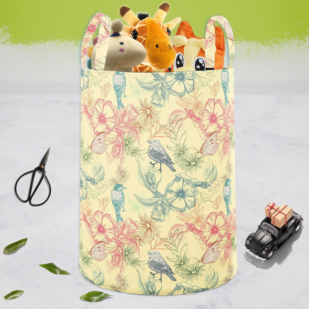 Spring Flowers D4 Foldable Open Storage Bin | Organizer Box, Toy Basket, Shelf Box, Laundry Bag | Canvas Fabric-Storage Bins-STR_BI_CB-IC 5007251 IC 5007251, Abstract Expressionism, Abstracts, Ancient, Birds, Botanical, Decorative, Digital, Digital Art, Fashion, Floral, Flowers, Graphic, Historical, Illustrations, Medieval, Modern Art, Nature, Patterns, Retro, Scenic, Semi Abstract, Signs, Signs and Symbols, Sketches, Vintage, Wildlife, spring, d4, foldable, open, storage, bin, organizer, box, toy, basket, 