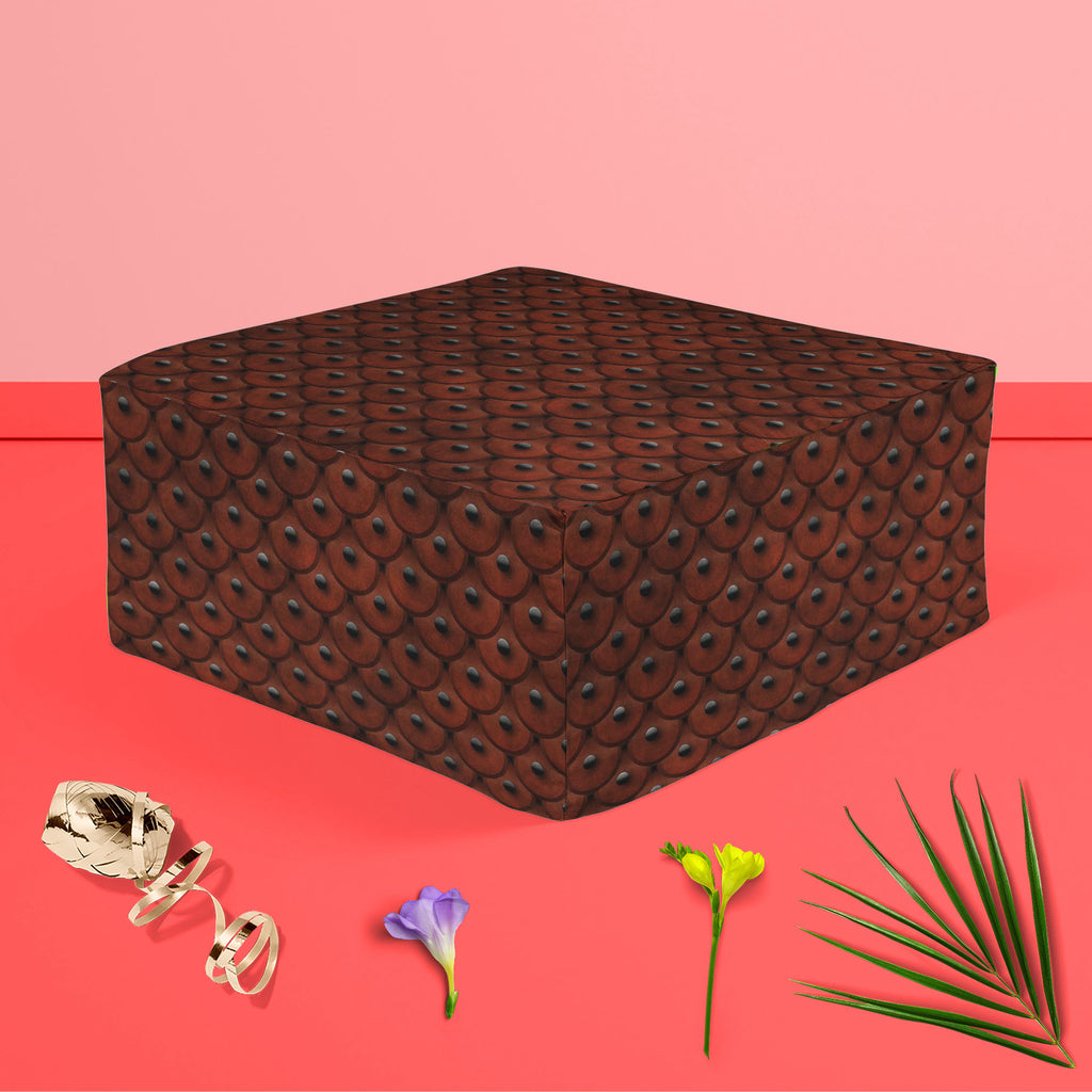 Abstract Art D38 Footstool Footrest Puffy Pouffe Ottoman Bean Bag | Canvas Fabric - Footstools - ArtzFolio.com