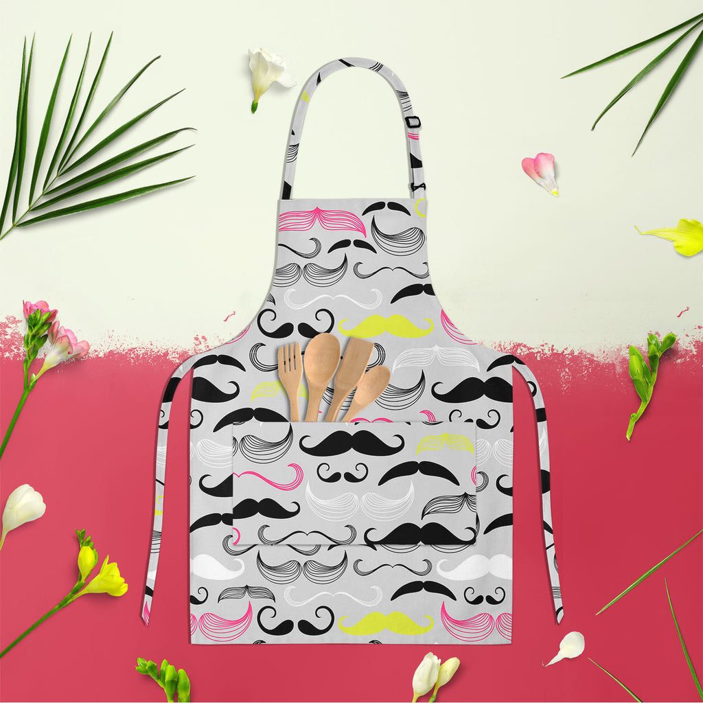 Retro Style D1 Apron | Adjustable, Free Size & Waist Tiebacks-Aprons Neck to Knee-APR_NK_KN-IC 5007254 IC 5007254, Ancient, Art and Paintings, Botanical, Drawing, Fashion, Floral, Flowers, Historical, Illustrations, Medieval, Nature, Patterns, Retro, Signs and Symbols, Symbols, Victorian, Vintage, style, d1, apron, adjustable, free, size, waist, tiebacks, mustache, moustache, antique, aristocrat, background, barber, beard, british, card, chin, classic, collection, curl, curly, dandy, doodle, face, facial, f