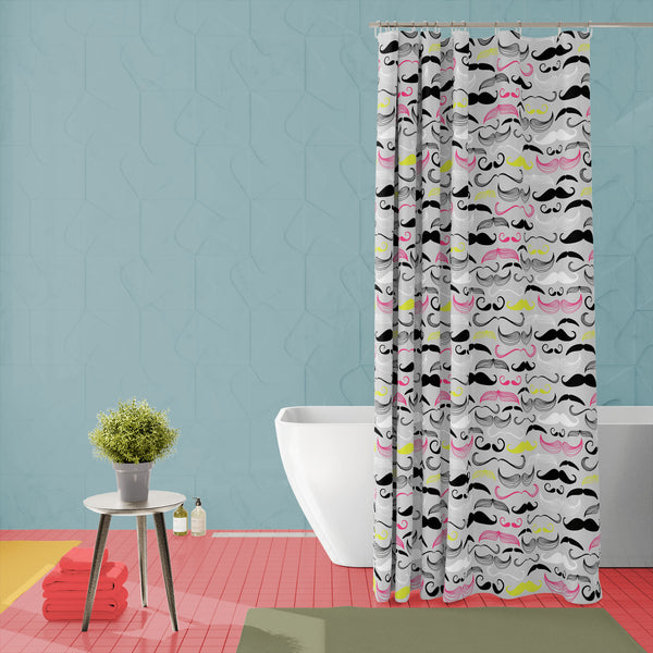 Retro Style D1 Washable Waterproof Shower Curtain-Shower Curtains-CUR_SH-IC 5007254 IC 5007254, Ancient, Art and Paintings, Botanical, Drawing, Fashion, Floral, Flowers, Historical, Illustrations, Medieval, Nature, Patterns, Retro, Signs and Symbols, Symbols, Victorian, Vintage, style, d1, washable, waterproof, polyester, shower, curtain, eyelets, mustache, moustache, antique, aristocrat, background, barber, beard, british, card, chin, classic, collection, curl, curly, dandy, doodle, face, facial, fashioned