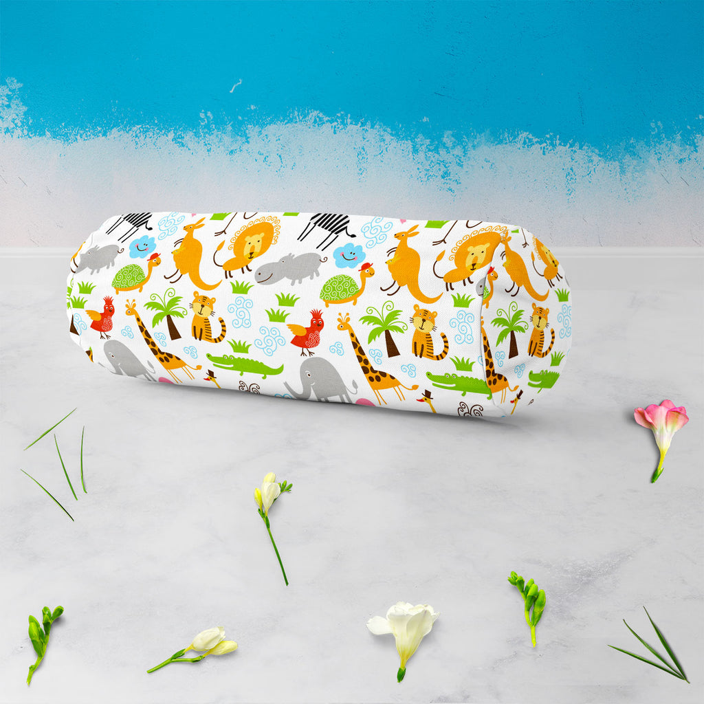 Cute Animals Bolster Cover Booster Cases | Concealed Zipper Opening-Bolster Covers-BOL_CV_ZP-IC 5007255 IC 5007255, African, Animals, Animated Cartoons, Baby, Birds, Black and White, Caricature, Cartoons, Children, Comedy, Comics, Drawing, Humor, Humour, Illustrations, Kids, Patterns, Signs, Signs and Symbols, Tropical, White, cute, bolster, cover, booster, cases, concealed, zipper, opening, cartoon, zoo, animal, bonito, funny, zebra, africa, australia, background, bird, character, child, childhood, collect