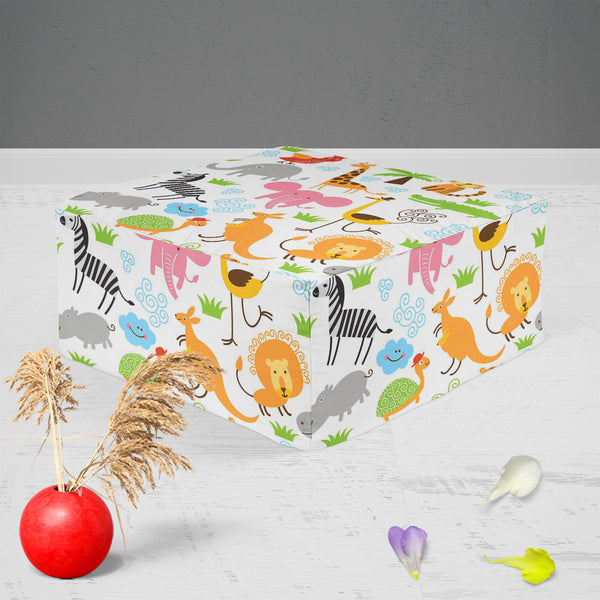 Cute Animals Footstool Footrest Puffy Pouffe Ottoman Bean Bag | Canvas Fabric-Footstools-FST_CB_BN-IC 5007255 IC 5007255, African, Animals, Animated Cartoons, Baby, Birds, Black and White, Caricature, Cartoons, Children, Comedy, Comics, Drawing, Humor, Humour, Illustrations, Kids, Patterns, Signs, Signs and Symbols, Tropical, White, cute, footstool, footrest, puffy, pouffe, ottoman, bean, bag, floor, cushion, pillow, canvas, fabric, cartoon, zoo, animal, bonito, funny, zebra, africa, australia, background, 