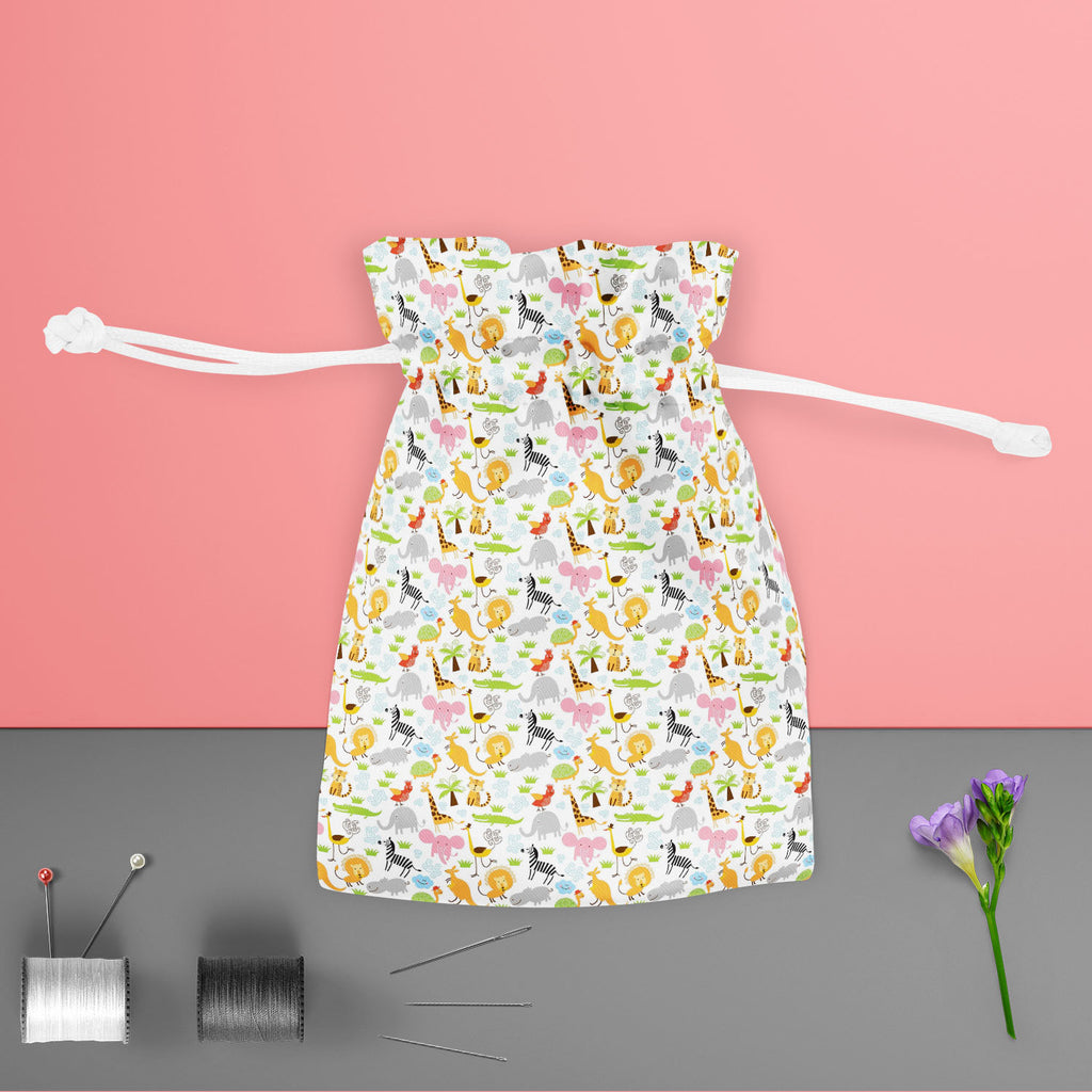 Cute Animals Pouch Wrist Potli Bag | Bag for Weddings & Casual Parties-Drawstring Pouches-PCH_FB_DS-IC 5007255 IC 5007255, African, Animals, Animated Cartoons, Baby, Birds, Black and White, Caricature, Cartoons, Children, Comedy, Comics, Drawing, Humor, Humour, Illustrations, Kids, Patterns, Signs, Signs and Symbols, Tropical, White, cute, pouch, wrist, potli, bag, for, weddings, casual, parties, cartoon, zoo, animal, bonito, funny, zebra, africa, australia, background, bird, character, child, childhood, co