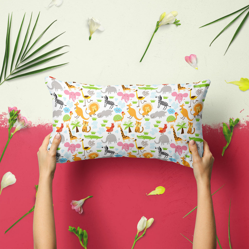 Cute Animals Pillow Cover Case-Pillow Cases-PIL_CV-IC 5007255 IC 5007255, African, Animals, Animated Cartoons, Baby, Birds, Black and White, Caricature, Cartoons, Children, Comedy, Comics, Drawing, Humor, Humour, Illustrations, Kids, Patterns, Signs, Signs and Symbols, Tropical, White, cute, pillow, cover, case, cartoon, zoo, animal, bonito, funny, zebra, africa, australia, background, bird, character, child, childhood, collection, colors, comic, crocodile, design, droll, elephant, fabric, giraffe, happines