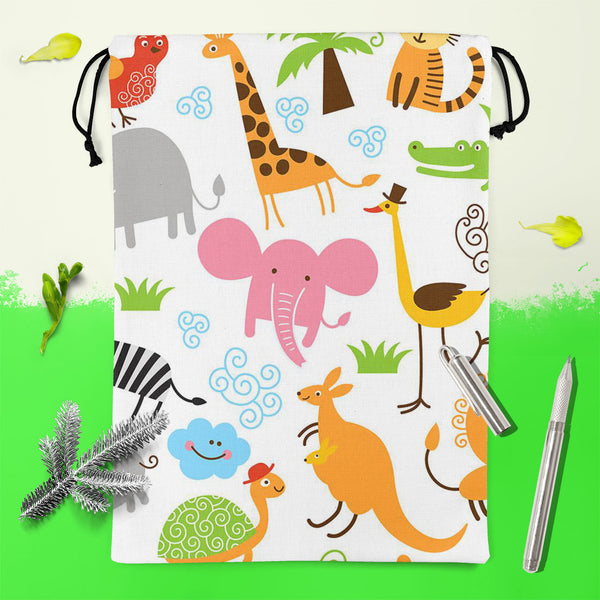 Cute Animals Reusable Sack Bag | Bag for Gym, Storage, Vegetable & Travel-Drawstring Sack Bags-SCK_FB_DS-IC 5007255 IC 5007255, African, Animals, Animated Cartoons, Baby, Birds, Black and White, Caricature, Cartoons, Children, Comedy, Comics, Drawing, Humor, Humour, Illustrations, Kids, Patterns, Signs, Signs and Symbols, Tropical, White, cute, reusable, sack, bag, for, gym, storage, vegetable, travel, cotton, canvas, fabric, cartoon, zoo, animal, bonito, funny, zebra, africa, australia, background, bird, c