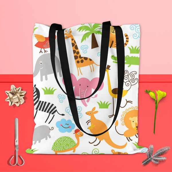 Cute Animals Tote Bag Shoulder Purse | Multipurpose-Tote Bags Basic-TOT_FB_BS-IC 5007255 IC 5007255, African, Animals, Animated Cartoons, Baby, Birds, Black and White, Caricature, Cartoons, Children, Comedy, Comics, Drawing, Humor, Humour, Illustrations, Kids, Patterns, Signs, Signs and Symbols, Tropical, White, cute, tote, bag, shoulder, purse, cotton, canvas, fabric, multipurpose, cartoon, zoo, animal, bonito, funny, zebra, africa, australia, background, bird, character, child, childhood, collection, colo