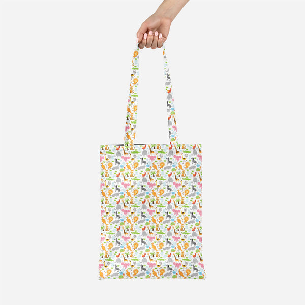 ArtzFolio Cute Animals Tote Bag Shoulder Purse | Multipurpose-Tote Bags Basic-AZ5007255TOT_RF-IC 5007255 IC 5007255, African, Animals, Animated Cartoons, Baby, Birds, Black and White, Caricature, Cartoons, Children, Comedy, Comics, Drawing, Humor, Humour, Illustrations, Kids, Patterns, Signs, Signs and Symbols, Tropical, White, cute, canvas, tote, bag, shoulder, purse, multipurpose, cartoon, zoo, animal, bonito, funny, zebra, africa, australia, background, bird, character, child, childhood, collection, colo