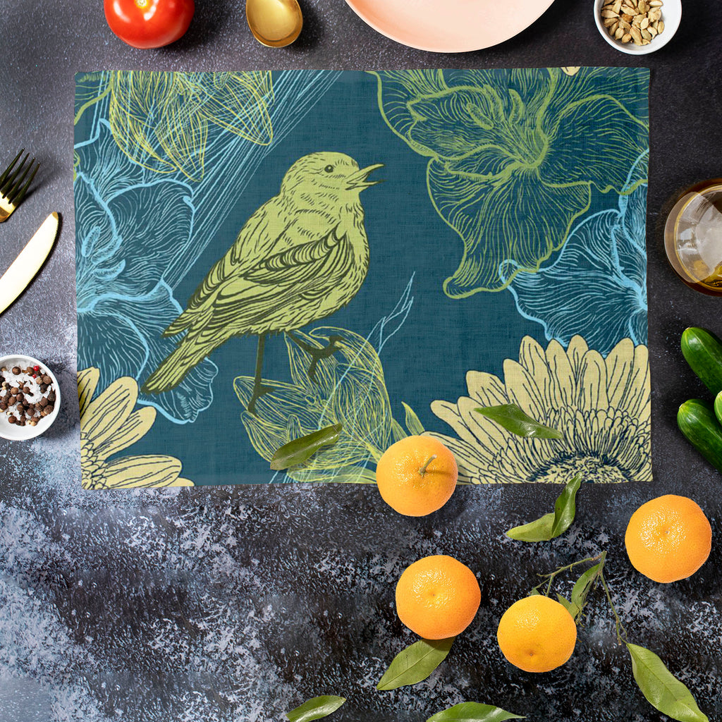 Handdrawn Birds Table Mat Placemat-Table Place Mats Fabric-MAT_TB-IC 5007256 IC 5007256, Abstract Expressionism, Abstracts, Ancient, Animated Cartoons, Birds, Botanical, Caricature, Cartoons, Decorative, Digital, Digital Art, Fashion, Floral, Flowers, Graphic, Historical, Illustrations, Medieval, Nature, Patterns, Retro, Scenic, Semi Abstract, Signs, Signs and Symbols, Sketches, Vintage, Wildlife, handdrawn, table, mat, placemat, wallpaper, abstract, artistic, artwork, backdrop, background, bird, blank, blo