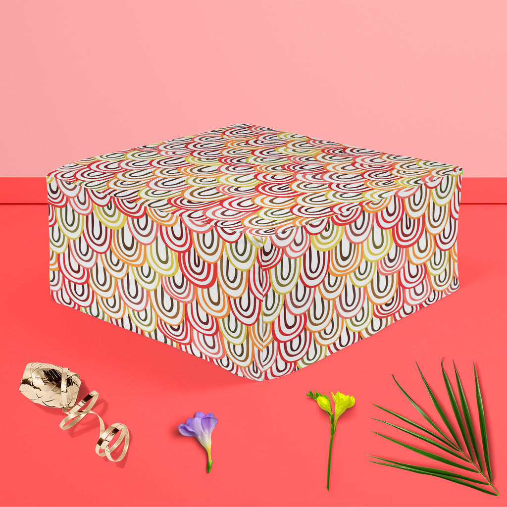 Abstract Doodles D1 Footstool Footrest Puffy Pouffe Ottoman Bean Bag | Canvas Fabric - Footstools - ArtzFolio.com