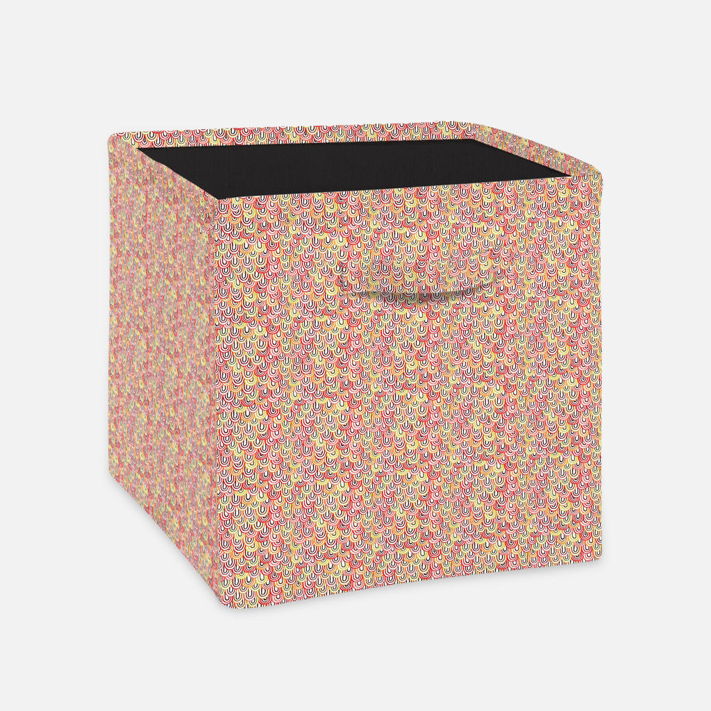 Abstract Doodles Foldable Open Storage Bin | Organizer Box, Toy Basket, Shelf Box, Laundry Bag | Canvas Fabric - Storage Bins - ArtzFolio.com