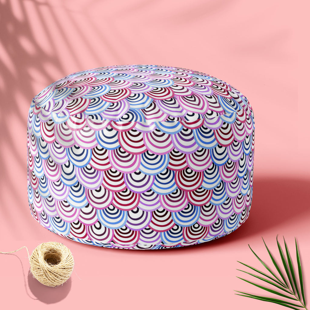 Abstract Doodles D2 Footstool Footrest Puffy Pouffe Ottoman Bean Bag | Canvas Fabric - Footstools - ArtzFolio.com