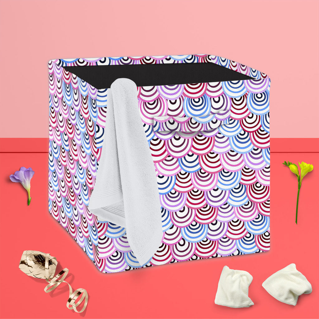 Abstract Doodles D2 Foldable Open Storage Bin | Organizer Box, Toy Basket, Shelf Box, Laundry Bag | Canvas Fabric - Storage Bins - ArtzFolio.com