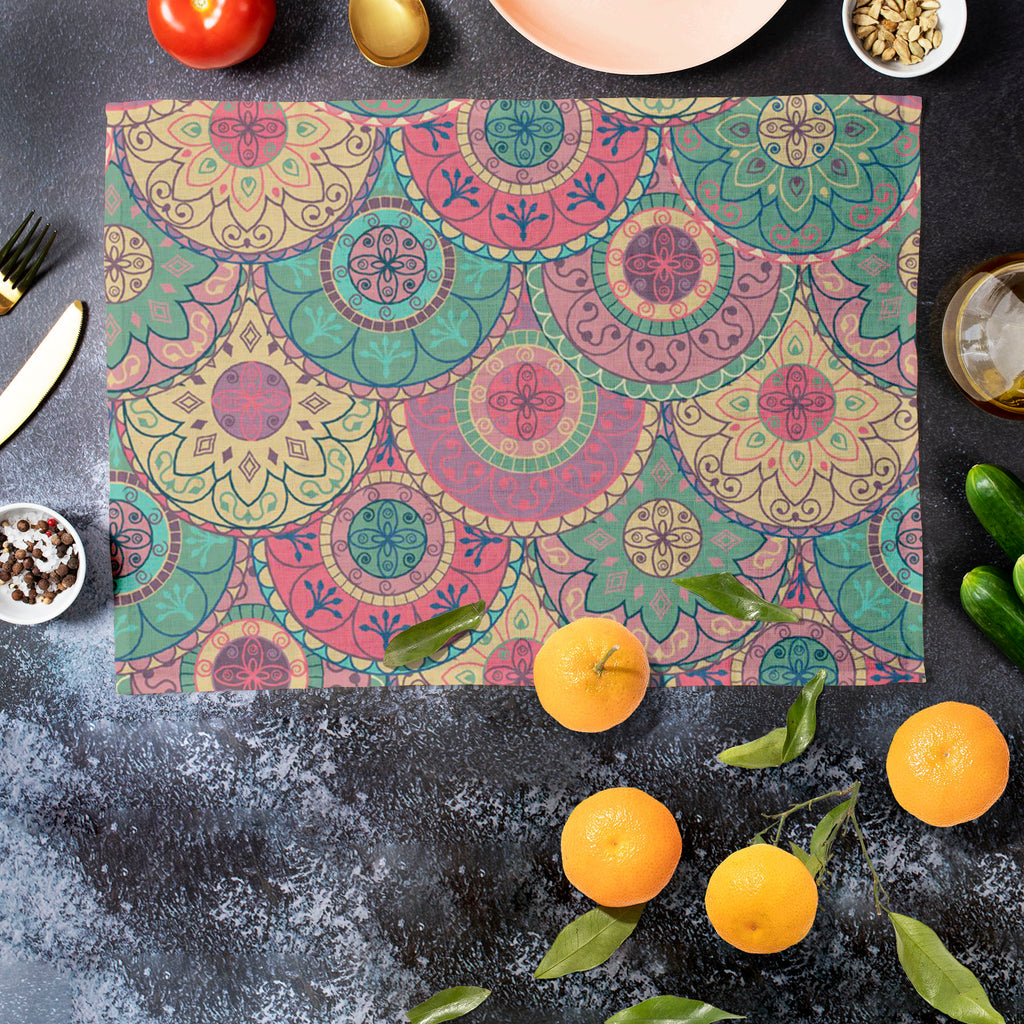 Pastel Circles Table Mat Placemat-Table Place Mats Fabric-MAT_TB-IC 5007261 IC 5007261, Abstract Expressionism, Abstracts, Ancient, Art and Paintings, Botanical, Circle, Decorative, Digital, Digital Art, Drawing, Fashion, Floral, Flowers, Geometric, Geometric Abstraction, Graphic, Historical, Illustrations, Medieval, Modern Art, Nature, Paintings, Patterns, Retro, Semi Abstract, Signs, Signs and Symbols, Vintage, pastel, circles, table, mat, placemat, wallpaper, wallpapers, abstract, antique, art, backgroun