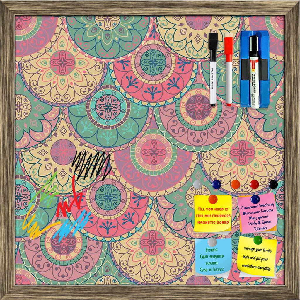 Pastel Circles Framed Magnetic Dry Erase Board | Combo with Magnet Buttons & Markers-Magnetic Boards Framed-MGB_FR-IC 5007261 IC 5007261, Abstract Expressionism, Abstracts, Ancient, Art and Paintings, Botanical, Circle, Decorative, Digital, Digital Art, Drawing, Fashion, Floral, Flowers, Geometric, Geometric Abstraction, Graphic, Historical, Illustrations, Medieval, Modern Art, Nature, Paintings, Patterns, Retro, Semi Abstract, Signs, Signs and Symbols, Vintage, pastel, circles, framed, magnetic, dry, erase