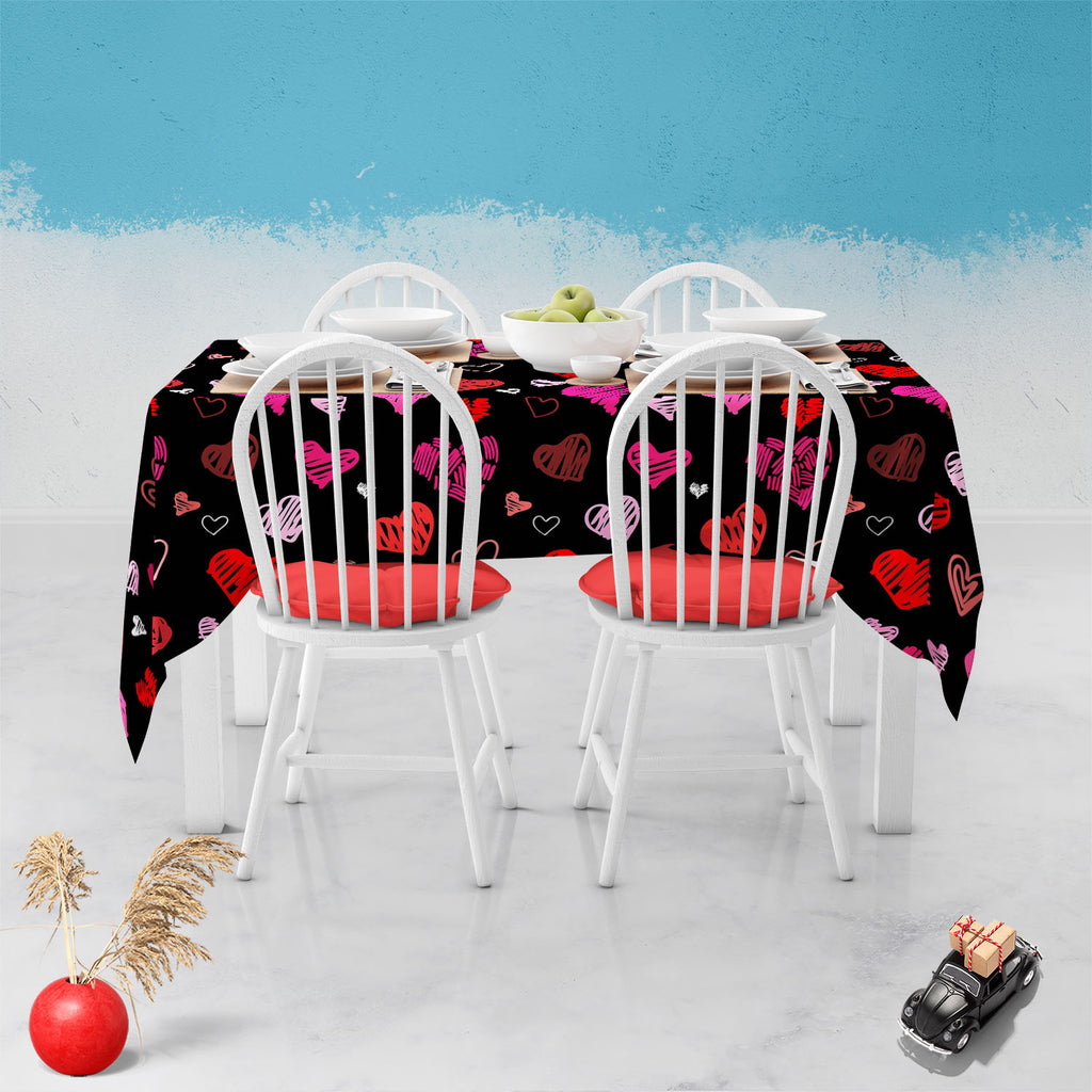 Love Heart Table Cloth Cover-Table Covers-CVR_TB_NR-IC 5007262 IC 5007262, Abstract Expressionism, Abstracts, Ancient, Art and Paintings, Black, Black and White, Culture, Ethnic, Hand Drawn, Hearts, Historical, Holidays, Icons, Illustrations, Love, Medieval, Modern Art, Patterns, Retro, Romance, Semi Abstract, Signs, Signs and Symbols, Sketches, Symbols, Traditional, Tribal, Vintage, Wedding, World Culture, heart, table, cloth, cover, pattern, romantic, corazon, art, artistic, background, branches, concept,