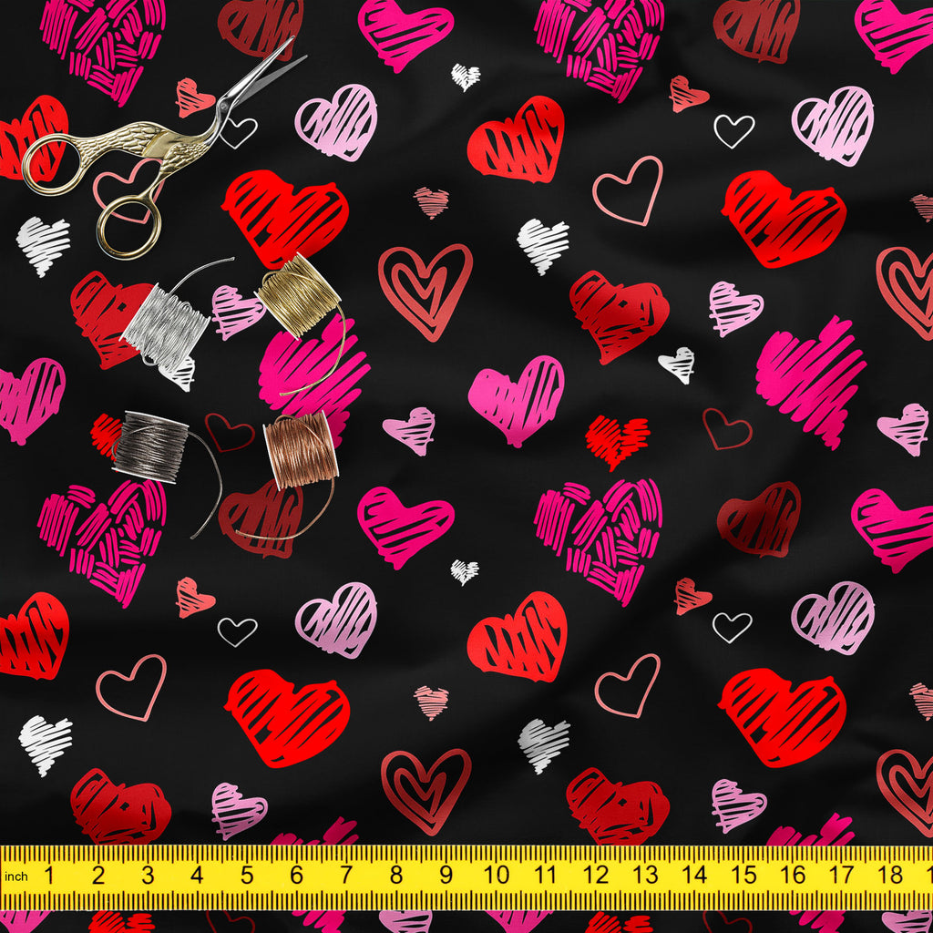 Love Heart Upholstery Fabric by Metre | For Sofa, Curtains, Cushions, Furnishing, Craft, Dress Material-Upholstery Fabrics-FAB_RW-IC 5007262 IC 5007262, Abstract Expressionism, Abstracts, Ancient, Art and Paintings, Black, Black and White, Culture, Ethnic, Hand Drawn, Hearts, Historical, Holidays, Icons, Illustrations, Love, Medieval, Modern Art, Patterns, Retro, Romance, Semi Abstract, Signs, Signs and Symbols, Sketches, Symbols, Traditional, Tribal, Vintage, Wedding, World Culture, heart, upholstery, fabr