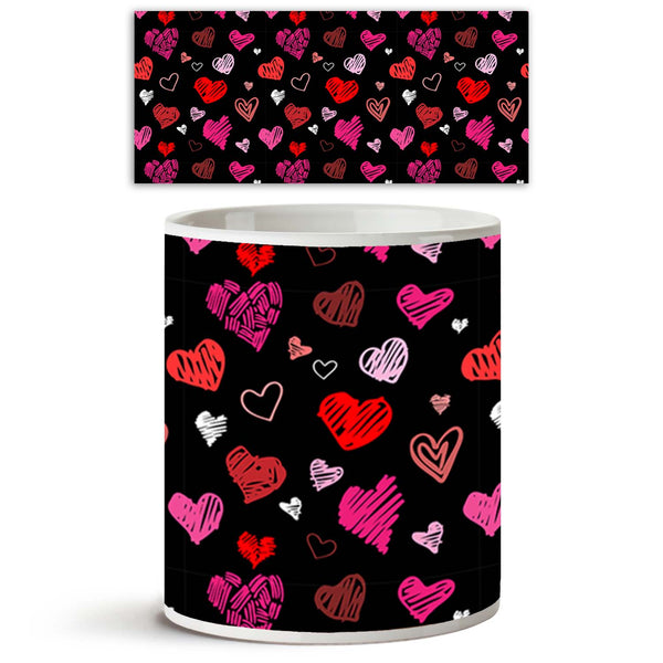 Love Heart Ceramic Coffee Tea Mug Inside White-Coffee Mugs-MUG-IC 5007262 IC 5007262, Abstract Expressionism, Abstracts, Ancient, Art and Paintings, Black, Black and White, Culture, Ethnic, Hand Drawn, Hearts, Historical, Holidays, Icons, Illustrations, Love, Medieval, Modern Art, Patterns, Retro, Romance, Semi Abstract, Signs, Signs and Symbols, Sketches, Symbols, Traditional, Tribal, Vintage, Wedding, World Culture, heart, ceramic, coffee, tea, mug, inside, white, pattern, romantic, corazon, art, artistic
