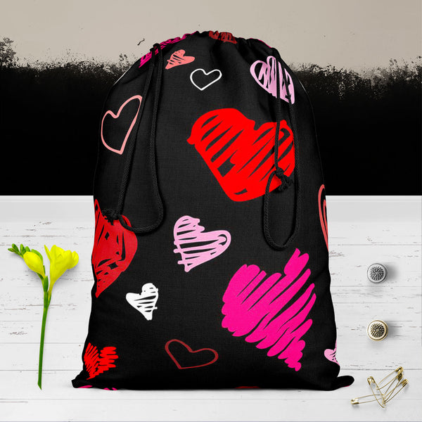Love Heart Reusable Sack Bag | Bag for Gym, Storage, Vegetable & Travel-Drawstring Sack Bags-SCK_FB_DS-IC 5007262 IC 5007262, Abstract Expressionism, Abstracts, Ancient, Art and Paintings, Black, Black and White, Culture, Ethnic, Hand Drawn, Hearts, Historical, Holidays, Icons, Illustrations, Love, Medieval, Modern Art, Patterns, Retro, Romance, Semi Abstract, Signs, Signs and Symbols, Sketches, Symbols, Traditional, Tribal, Vintage, Wedding, World Culture, heart, reusable, sack, bag, for, gym, storage, veg