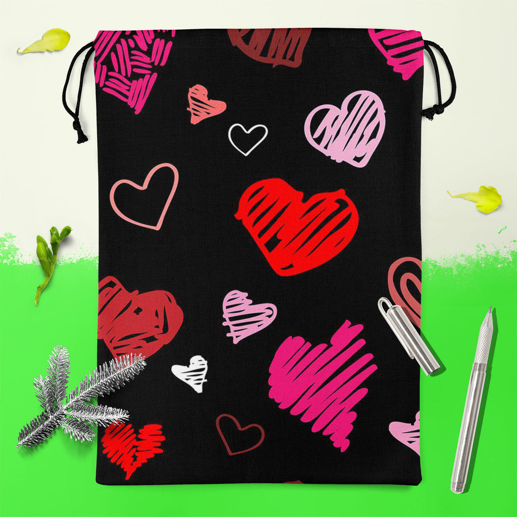 Love Heart Reusable Sack Bag | Bag for Gym, Storage, Vegetable & Travel-Drawstring Sack Bags-SCK_FB_DS-IC 5007262 IC 5007262, Abstract Expressionism, Abstracts, Ancient, Art and Paintings, Black, Black and White, Culture, Ethnic, Hand Drawn, Hearts, Historical, Holidays, Icons, Illustrations, Love, Medieval, Modern Art, Patterns, Retro, Romance, Semi Abstract, Signs, Signs and Symbols, Sketches, Symbols, Traditional, Tribal, Vintage, Wedding, World Culture, heart, reusable, sack, bag, for, gym, storage, veg