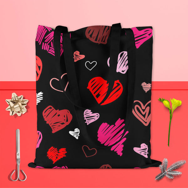 Love Heart Tote Bag Shoulder Purse | Multipurpose-Tote Bags Basic-TOT_FB_BS-IC 5007262 IC 5007262, Abstract Expressionism, Abstracts, Ancient, Art and Paintings, Black, Black and White, Culture, Ethnic, Hand Drawn, Hearts, Historical, Holidays, Icons, Illustrations, Love, Medieval, Modern Art, Patterns, Retro, Romance, Semi Abstract, Signs, Signs and Symbols, Sketches, Symbols, Traditional, Tribal, Vintage, Wedding, World Culture, heart, tote, bag, shoulder, purse, cotton, canvas, fabric, multipurpose, patt