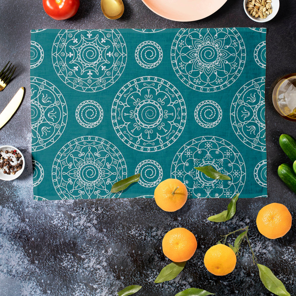 Blue Blue Table Mat Placemat-Table Place Mats Fabric-MAT_TB-IC 5007263 IC 5007263, Abstract Expressionism, Abstracts, Art and Paintings, Botanical, Circle, Decorative, Digital, Digital Art, Fashion, Floral, Flowers, Geometric, Geometric Abstraction, Graphic, Illustrations, Modern Art, Nature, Patterns, Semi Abstract, Signs, Signs and Symbols, blue, table, mat, placemat, abstract, art, artwork, backdrop, background, bright, color, cover, creative, decor, decoration, design, detail, element, fabric, illustrat