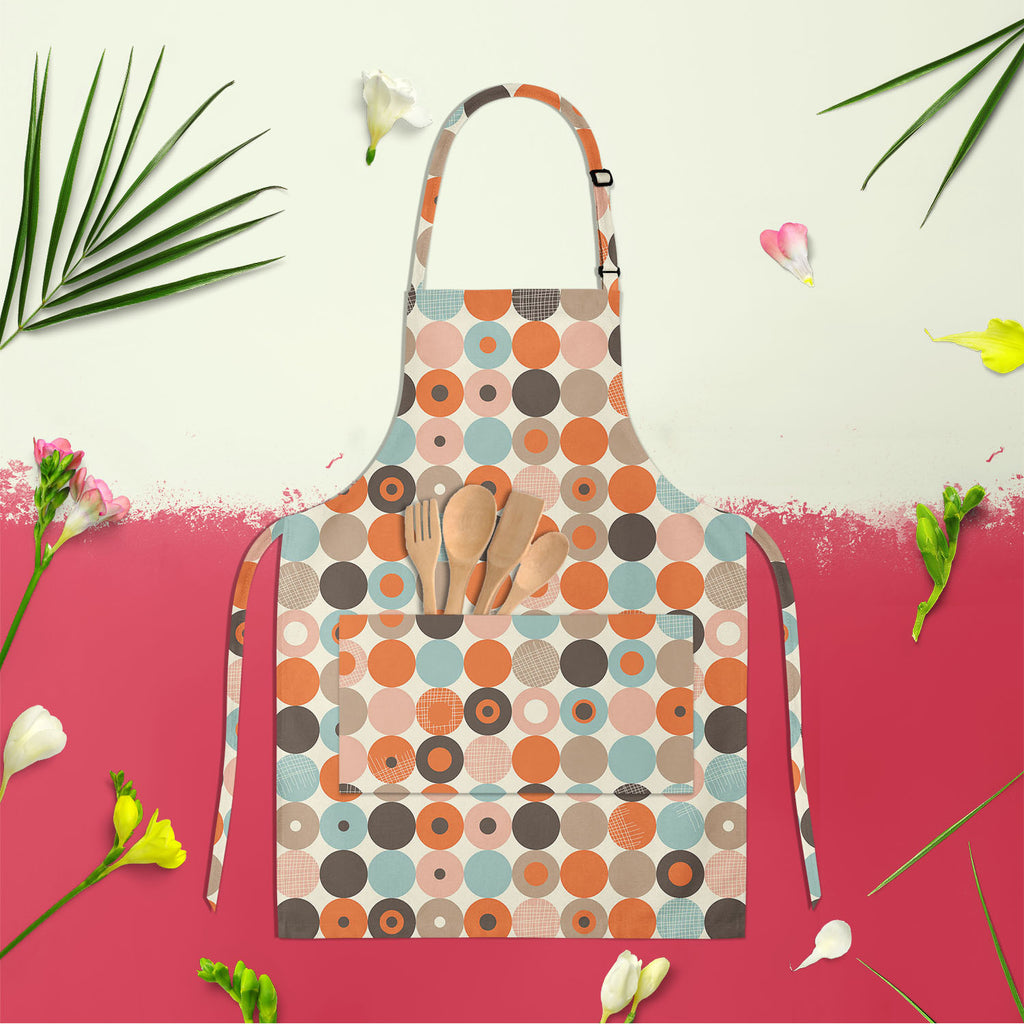 Abstract Retro D2 Apron | Adjustable, Free Size & Waist Tiebacks - Aprons Neck to Knee - ArtzFolio.com