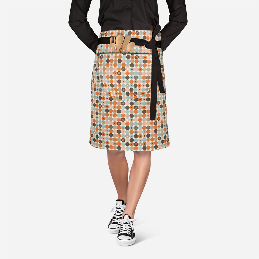 Abstract Retro Apron | Adjustable, Free Size & Waist Tiebacks - Apron Waist to Feet - ArtzFolio.com