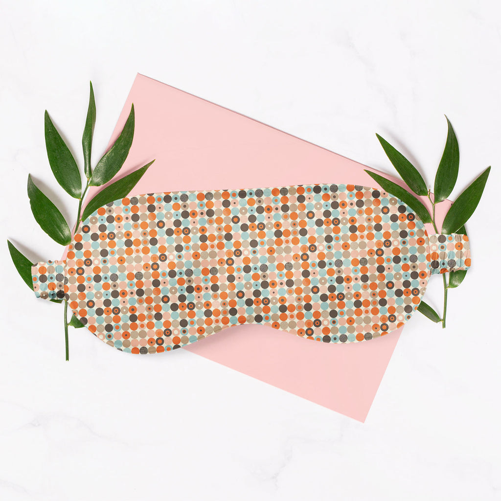 Abstract Retro Sleeping Eye Pad Blackout Eye Cover | Soft Anti-Allergic Eco-Friendly Natural Mulberry Silk Fabric - Sleep Masks - ArtzFolio.com