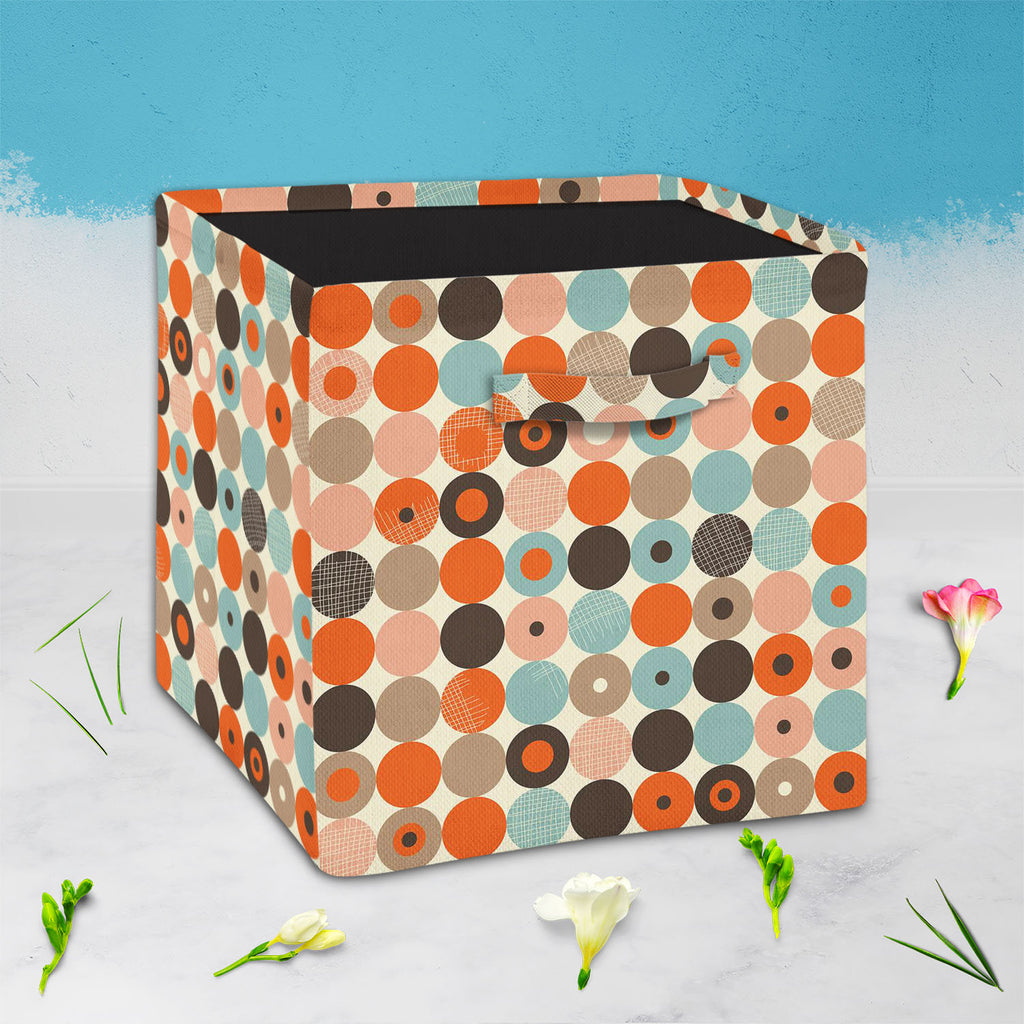 Abstract Retro D2 Foldable Open Storage Bin | Organizer Box, Toy Basket, Shelf Box, Laundry Bag | Canvas Fabric-Storage Bins-STR_BI_CB-IC 5007264 IC 5007264, Abstract Expressionism, Abstracts, Art and Paintings, Black, Black and White, Circle, Drawing, Illustrations, Patterns, Retro, Semi Abstract, Space, Vintage, Metallic, abstract, d2, foldable, open, storage, bin, organizer, box, toy, basket, shelf, laundry, bag, canvas, fabric, grunge, pattern, style, seamless, art, artistic, backdrop, background, blank