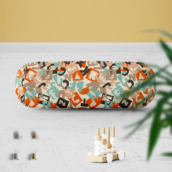 Alphabet Bolster Cover Booster Cases | Concealed Zipper Opening-Bolster Covers-BOL_CV_ZP-IC 5007265 IC 5007265, Abstract Expressionism, Abstracts, Alphabets, Ancient, Art and Paintings, Black, Black and White, Calligraphy, Decorative, Digital, Digital Art, Drawing, Education, English, Graffiti, Graphic, Historical, Illustrations, Medieval, Patterns, Retro, Schools, Semi Abstract, Signs, Signs and Symbols, Sketches, Symbols, Text, Typography, Universities, Vintage, White, alphabet, bolster, cover, booster, c
