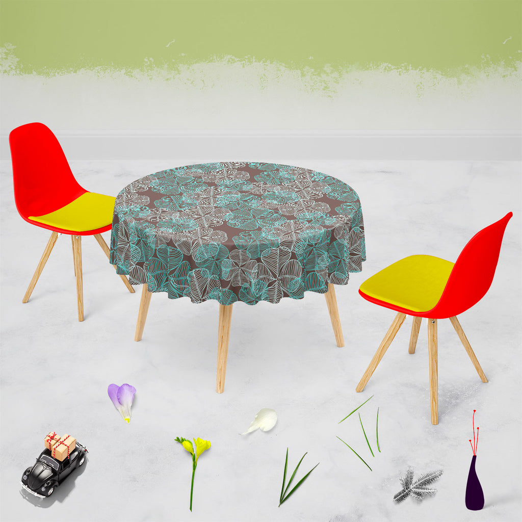 Clover Table Cloth Cover-Table Covers-CVR_TB_RD-IC 5007267 IC 5007267, Abstract Expressionism, Abstracts, Ancient, Art and Paintings, Black, Black and White, Botanical, Culture, Decorative, Ethnic, Floral, Flowers, Historical, Illustrations, Medieval, Nature, Patterns, Semi Abstract, Traditional, Tribal, Vintage, Wedding, White, Wooden, World Culture, clover, table, cloth, cover, pattern, abstract, background, art, backdrop, botany, color, decor, element, fabric, flower, foliage, forest, gray, illustration,