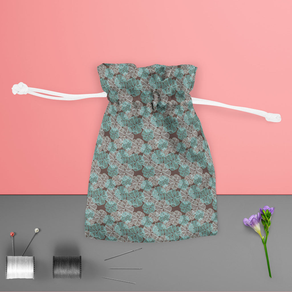 Clover Pouch Wrist Potli Bag | Bag for Weddings & Casual Parties-Drawstring Pouches-PCH_FB_DS-IC 5007267 IC 5007267, Abstract Expressionism, Abstracts, Ancient, Art and Paintings, Black, Black and White, Botanical, Culture, Decorative, Ethnic, Floral, Flowers, Historical, Illustrations, Medieval, Nature, Patterns, Semi Abstract, Traditional, Tribal, Vintage, Wedding, White, Wooden, World Culture, clover, pouch, wrist, potli, bag, for, weddings, casual, parties, pattern, abstract, background, art, backdrop, 