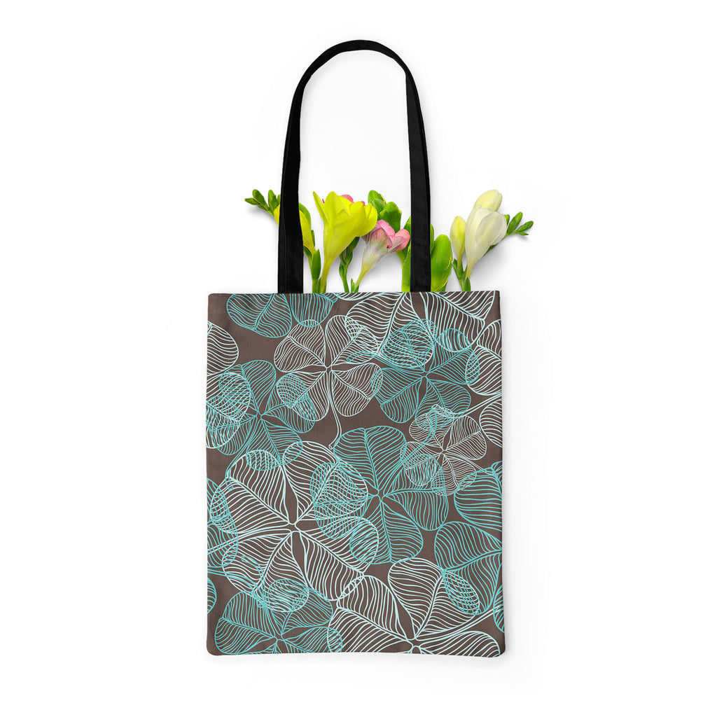 Clover Tote Bag Shoulder Purse | Multipurpose-Tote Bags Basic-TOT_FB_BS-IC 5007267 IC 5007267, Abstract Expressionism, Abstracts, Ancient, Art and Paintings, Black, Black and White, Botanical, Culture, Decorative, Ethnic, Floral, Flowers, Historical, Illustrations, Medieval, Nature, Patterns, Semi Abstract, Traditional, Tribal, Vintage, Wedding, White, Wooden, World Culture, clover, tote, bag, shoulder, purse, multipurpose, pattern, abstract, background, art, backdrop, botany, color, decor, element, fabric,