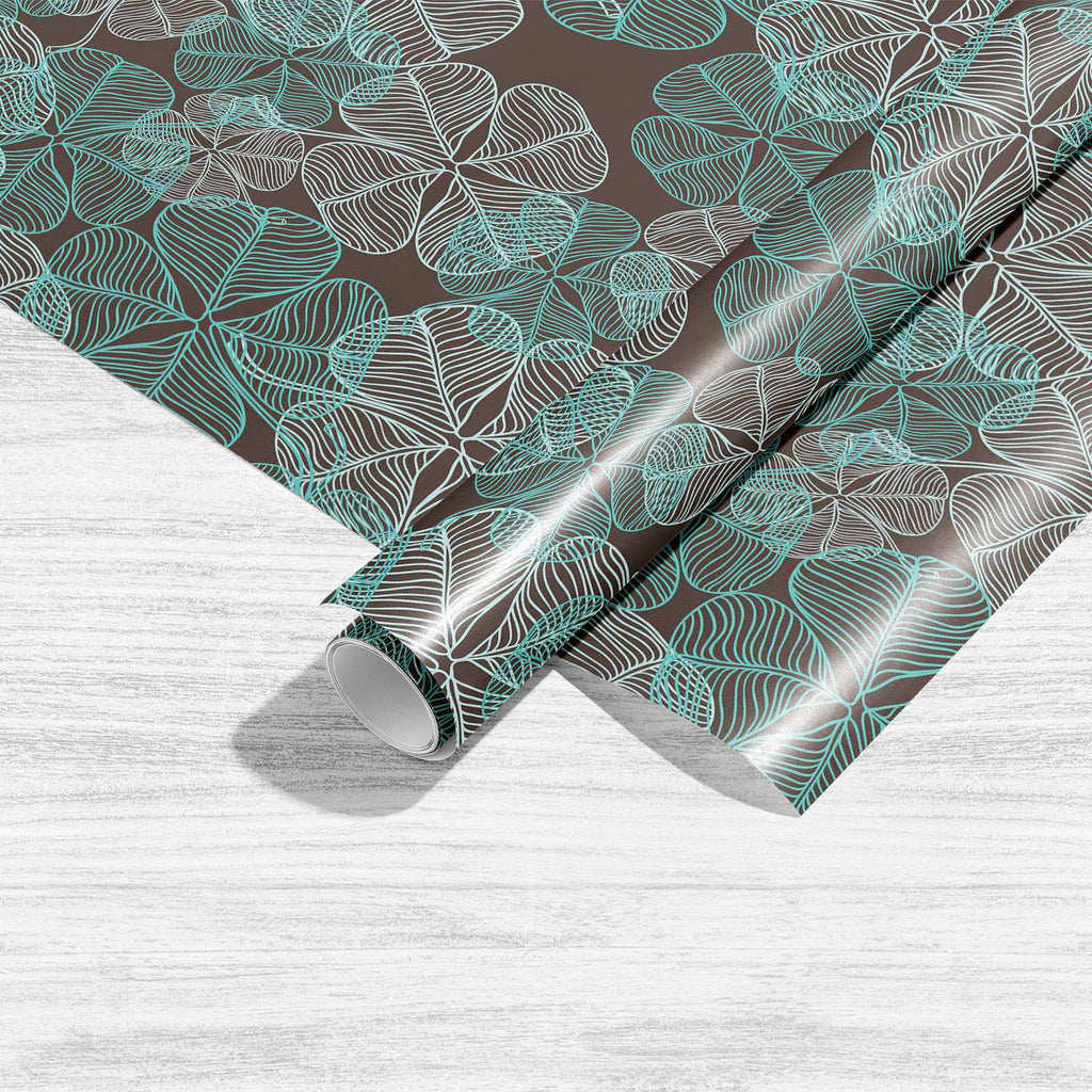 Clover Art & Craft Gift Wrapping Paper-Wrapping Papers-WRP_PP-IC 5007267 IC 5007267, Abstract Expressionism, Abstracts, Ancient, Art and Paintings, Black, Black and White, Botanical, Culture, Decorative, Ethnic, Floral, Flowers, Historical, Illustrations, Medieval, Nature, Patterns, Semi Abstract, Traditional, Tribal, Vintage, Wedding, White, Wooden, World Culture, clover, art, craft, gift, wrapping, paper, pattern, abstract, background, backdrop, botany, color, decor, element, fabric, flower, foliage, fore