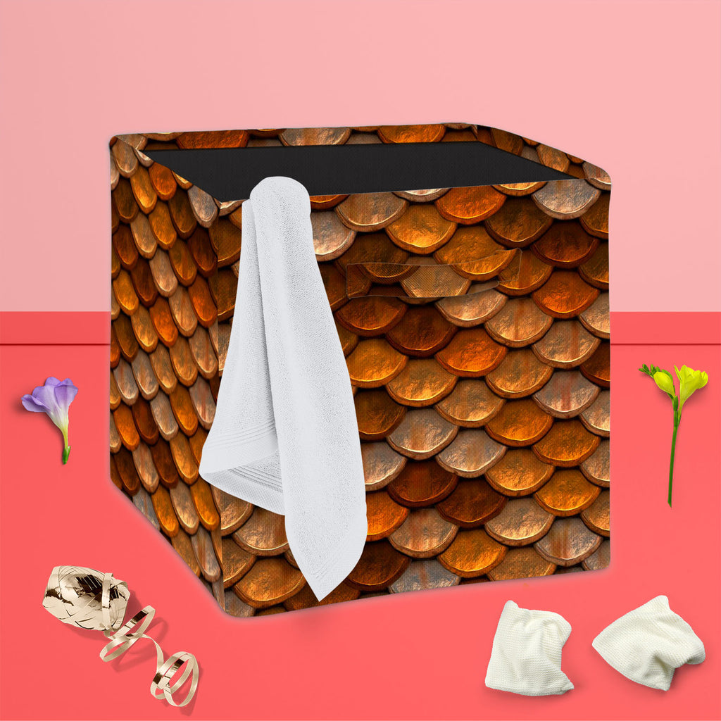 Rusted Body Armor Foldable Open Storage Bin | Organizer Box, Toy Basket, Shelf Box, Laundry Bag | Canvas Fabric-Storage Bins-STR_BI_CB-IC 5007268 IC 5007268, Ancient, Circle, Medieval, Patterns, Vintage, Metallic, rusted, body, armor, foldable, open, storage, bin, organizer, box, toy, basket, shelf, laundry, bag, canvas, fabric, fish, scales, scale, skin, background, chain, chivalry, chrome, circles, circular, gray, heavy, iron, knight, lizard, mail, metal, order, pattern, plate, protection, protective, rep