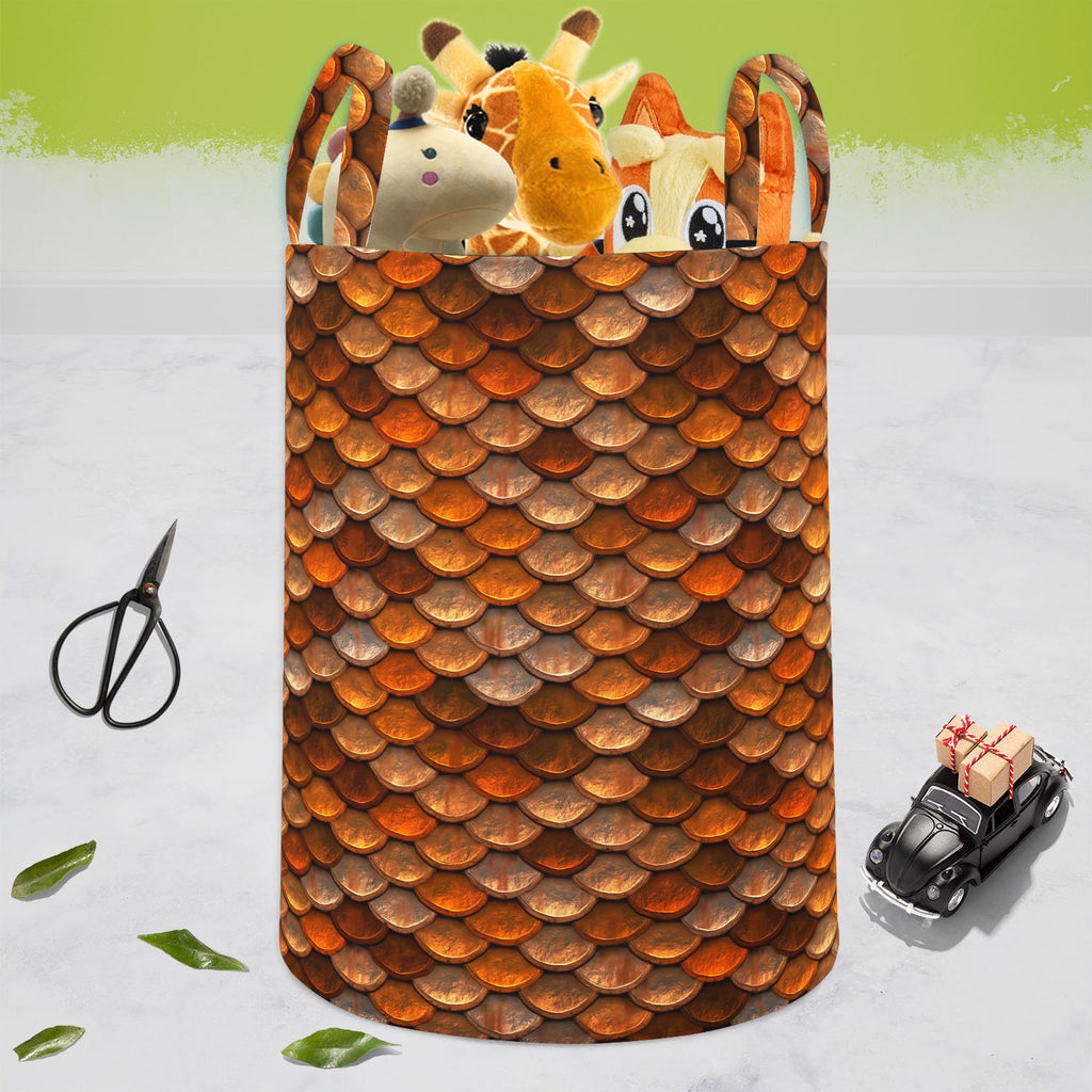 Rusted Body Armor Foldable Open Storage Bin | Organizer Box, Toy Basket, Shelf Box, Laundry Bag | Canvas Fabric-Storage Bins-STR_BI_CB-IC 5007268 IC 5007268, Ancient, Circle, Medieval, Patterns, Vintage, Metallic, rusted, body, armor, foldable, open, storage, bin, organizer, box, toy, basket, shelf, laundry, bag, canvas, fabric, fish, scales, scale, skin, background, chain, chivalry, chrome, circles, circular, gray, heavy, iron, knight, lizard, mail, metal, order, pattern, plate, protection, protective, rep