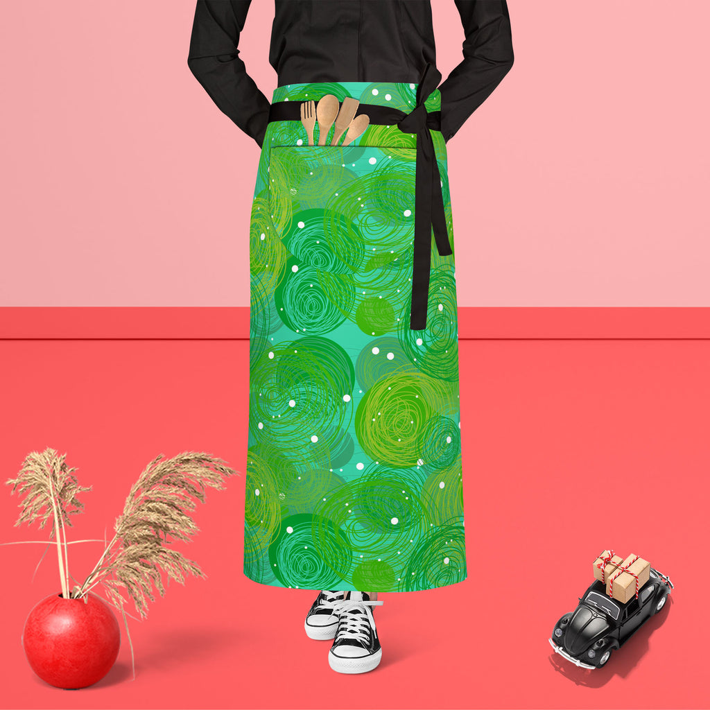 Green Bubble Apron | Adjustable, Free Size & Waist Tiebacks-Aprons Waist to Feet-APR_WS_FT-IC 5007269 IC 5007269, Abstract Expressionism, Abstracts, Art and Paintings, Black and White, Circle, Drawing, Hand Drawn, Patterns, Semi Abstract, Signs, Signs and Symbols, White, green, bubble, apron, adjustable, free, size, waist, tiebacks, abstract, background, art, artistic, artwork, blue, childish, cute, decor, design, doodle, dreamy, ecological, ellipse, environmental, grass, hand, drawn, line, oval, pattern, r