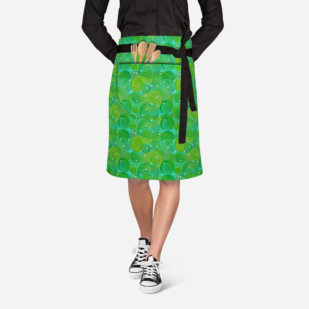Green Bubble Apron | Adjustable, Free Size & Waist Tiebacks-Apron Waist to Feet-APR_WS_KN-IC 5007269 IC 5007269, Abstract Expressionism, Abstracts, Art and Paintings, Black and White, Circle, Drawing, Hand Drawn, Patterns, Semi Abstract, Signs, Signs and Symbols, White, green, bubble, apron, adjustable, free, size, waist, tiebacks, abstract, background, art, artistic, artwork, blue, childish, cute, decor, design, doodle, dreamy, ecological, ellipse, environmental, grass, hand, drawn, line, oval, pattern, ro