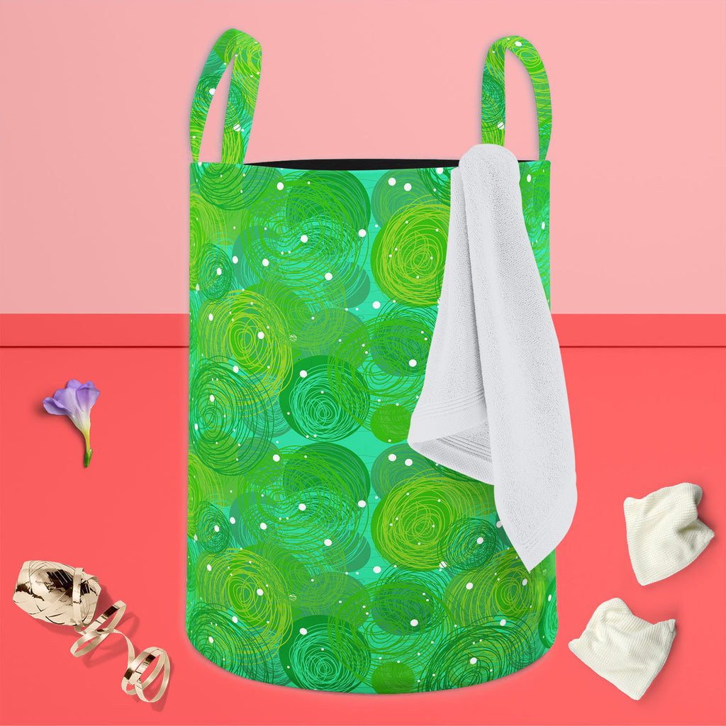Green Bubble Foldable Open Storage Bin | Organizer Box, Toy Basket, Shelf Box, Laundry Bag | Canvas Fabric-Storage Bins-STR_BI_CB-IC 5007269 IC 5007269, Abstract Expressionism, Abstracts, Art and Paintings, Black and White, Circle, Drawing, Hand Drawn, Patterns, Semi Abstract, Signs, Signs and Symbols, White, green, bubble, foldable, open, storage, bin, organizer, box, toy, basket, shelf, laundry, bag, canvas, fabric, abstract, background, art, artistic, artwork, blue, childish, cute, decor, design, doodle,