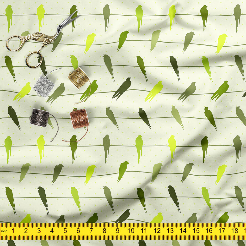 Colorful Birds On Wires Upholstery Fabric by Metre | For Sofa, Curtains, Cushions, Furnishing, Craft, Dress Material-Upholstery Fabrics-FAB_RW-IC 5007270 IC 5007270, Abstract Expressionism, Abstracts, Animals, Animated Cartoons, Birds, Black and White, Caricature, Cartoons, Geometric, Geometric Abstraction, Illustrations, Love, Nature, Patterns, Romance, Scenic, Semi Abstract, White, colorful, on, wires, upholstery, fabric, by, metre, for, sofa, curtains, cushions, furnishing, craft, dress, material, patter