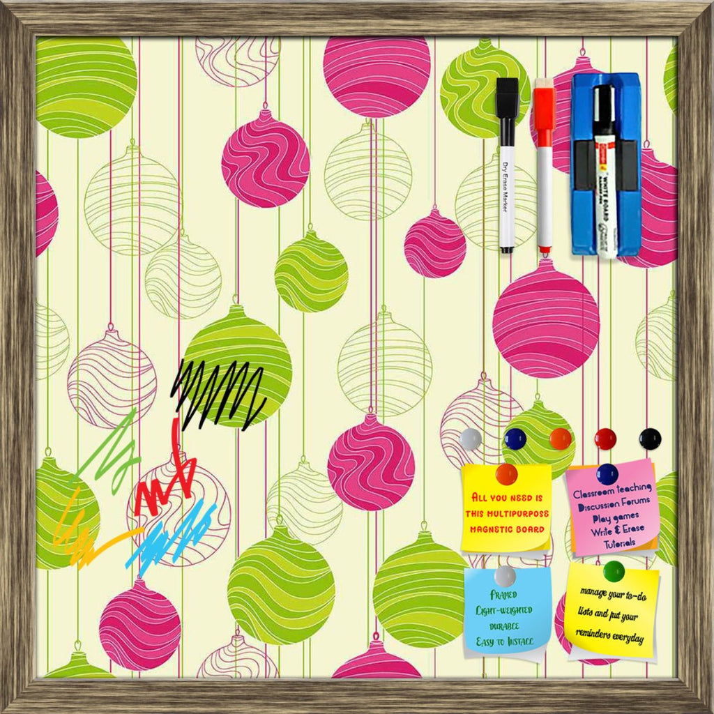 Christmas Balls Framed Magnetic Dry Erase Board | Combo with Magnet Buttons & Markers-Magnetic Boards Framed-MGB_FR-IC 5007271 IC 5007271, Abstract Expressionism, Abstracts, Ancient, Animated Cartoons, Art and Paintings, Books, Caricature, Cartoons, Christianity, Digital, Digital Art, Drawing, Festivals and Occasions, Festive, Graphic, Historical, Holidays, Illustrations, Medieval, Patterns, Retro, Seasons, Semi Abstract, Signs, Signs and Symbols, Vintage, christmas, balls, framed, magnetic, dry, erase, boa