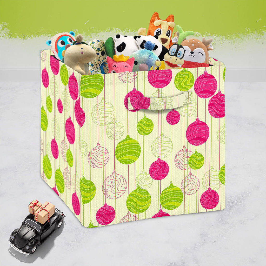 Christmas Balls Foldable Open Storage Bin | Organizer Box, Toy Basket, Shelf Box, Laundry Bag | Canvas Fabric-Storage Bins-STR_BI_CB-IC 5007271 IC 5007271, Abstract Expressionism, Abstracts, Ancient, Animated Cartoons, Art and Paintings, Books, Caricature, Cartoons, Christianity, Digital, Digital Art, Drawing, Festivals and Occasions, Festive, Graphic, Historical, Holidays, Illustrations, Medieval, Patterns, Retro, Seasons, Semi Abstract, Signs, Signs and Symbols, Vintage, christmas, balls, foldable, open, 