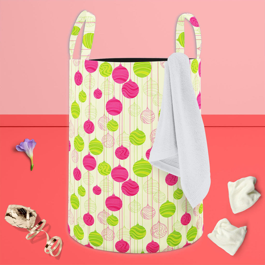 Christmas Balls Foldable Open Storage Bin | Organizer Box, Toy Basket, Shelf Box, Laundry Bag | Canvas Fabric-Storage Bins-STR_BI_CB-IC 5007271 IC 5007271, Abstract Expressionism, Abstracts, Ancient, Animated Cartoons, Art and Paintings, Books, Caricature, Cartoons, Christianity, Digital, Digital Art, Drawing, Festivals and Occasions, Festive, Graphic, Historical, Holidays, Illustrations, Medieval, Patterns, Retro, Seasons, Semi Abstract, Signs, Signs and Symbols, Vintage, christmas, balls, foldable, open, 