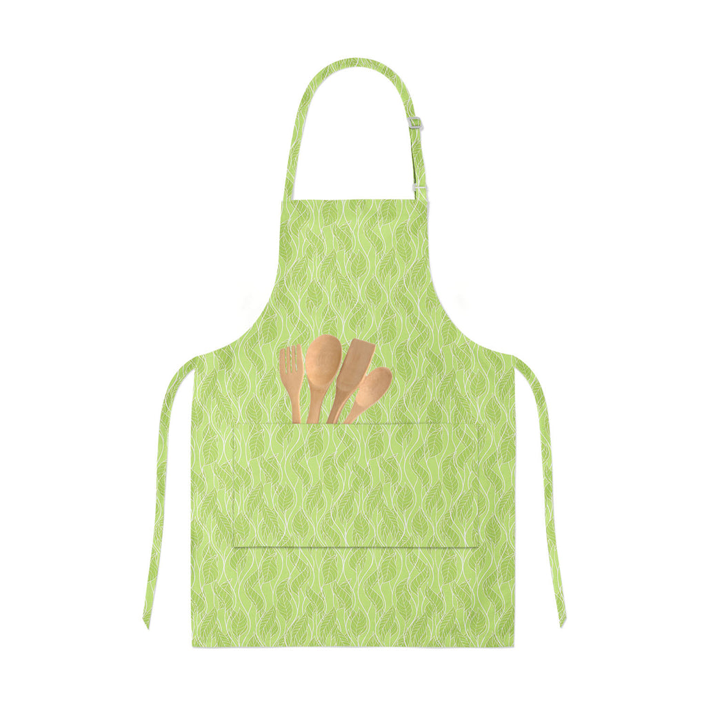 Spring Leaves Apron | Adjustable, Free Size & Waist Tiebacks-Aprons Neck to Knee-APR_NK_KN-IC 5007272 IC 5007272, Abstract Expressionism, Abstracts, Ancient, Art and Paintings, Black, Black and White, Botanical, Decorative, Fashion, Floral, Flowers, Historical, Illustrations, Medieval, Nature, Patterns, Retro, Scenic, Seasons, Semi Abstract, Vintage, spring, leaves, apron, adjustable, free, size, waist, tiebacks, pattern, leaf, seamless, abstract, background, art, autumn, backdrop, botany, color, decor, ele