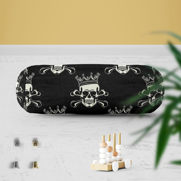 Crown Skull Bolster Cover Booster Cases | Concealed Zipper Opening-Bolster Covers-BOL_CV_ZP-IC 5007279 IC 5007279, Ancient, Animated Cartoons, Art and Paintings, Black, Black and White, Caricature, Cartoons, Fashion, Historical, Icons, Illustrations, Love, Medieval, Patterns, Romance, Signs, Signs and Symbols, Symbols, Vintage, crown, skull, bolster, cover, booster, cases, zipper, opening, poly, cotton, fabric, pattern, seamless, skulls, calavera, with, art, backgrounds, bone, cartoon, castle, decoration, e