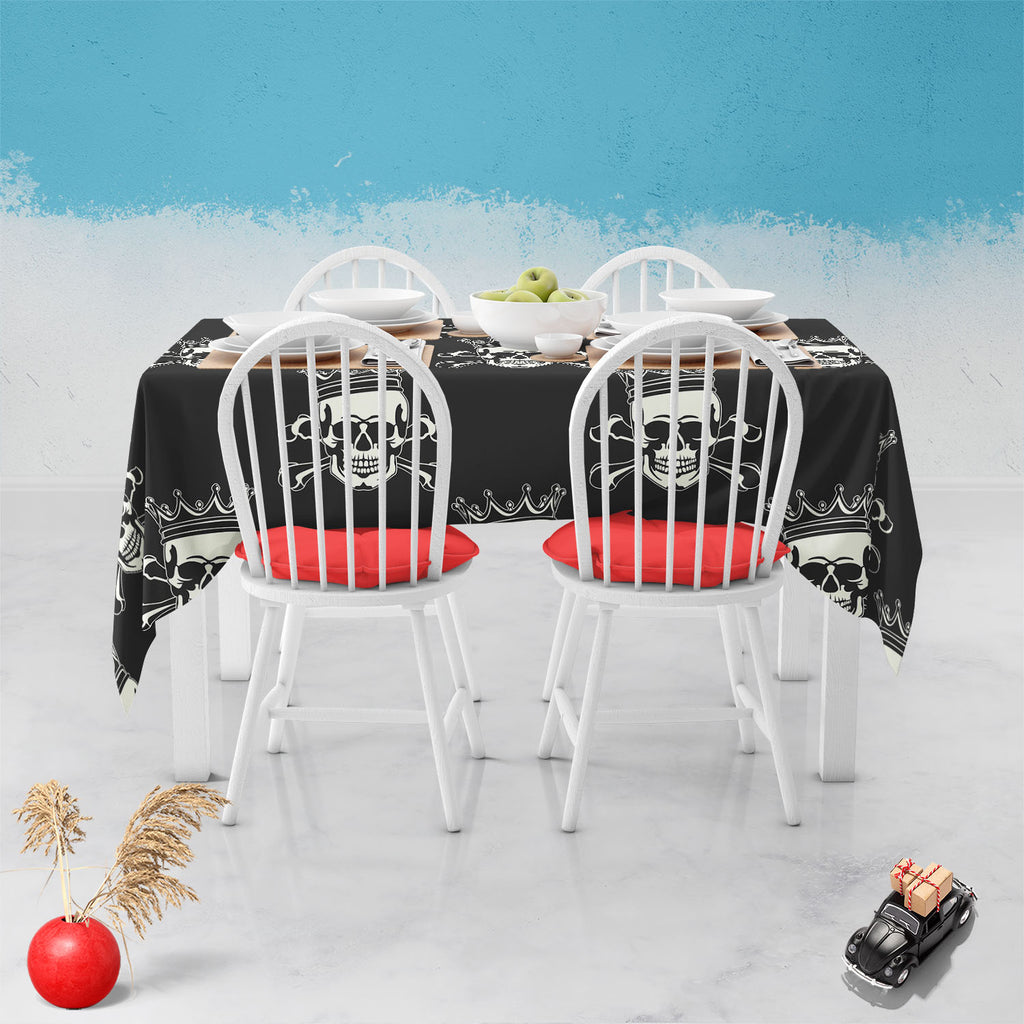 Crown Skull Table Cloth Cover-Table Covers-CVR_TB_NR-IC 5007279 IC 5007279, Ancient, Animated Cartoons, Art and Paintings, Black, Black and White, Caricature, Cartoons, Fashion, Historical, Icons, Illustrations, Love, Medieval, Patterns, Romance, Signs, Signs and Symbols, Symbols, Vintage, crown, skull, table, cloth, cover, pattern, seamless, skulls, calavera, with, art, backgrounds, bone, cartoon, castle, decoration, element, fabric, history, icon, illustration, image, imagery, jolly, leaf, objects, power,